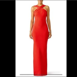 Nicholas halter red gown dress sz 0